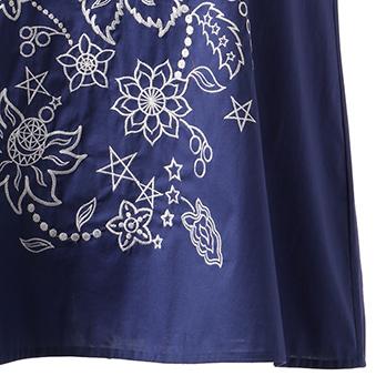 Star flower table cloth embroidery ブラウス 詳細画像