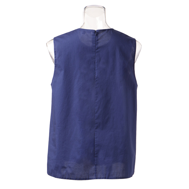 Star flower table cloth embroidery ブラウス 詳細画像 ネイビー 3