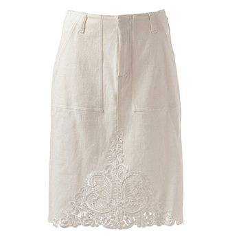 Vintage eyelet denim スカート