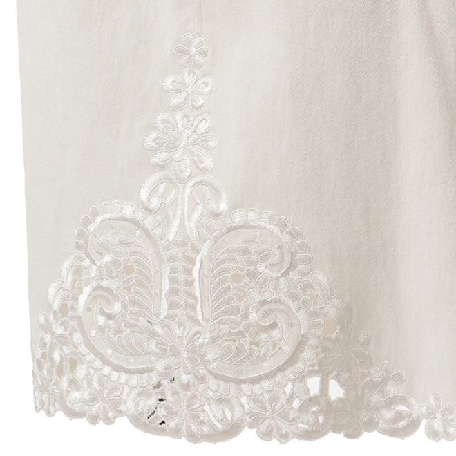 Vintage eyelet denim スカート 詳細画像 ホワイト 5