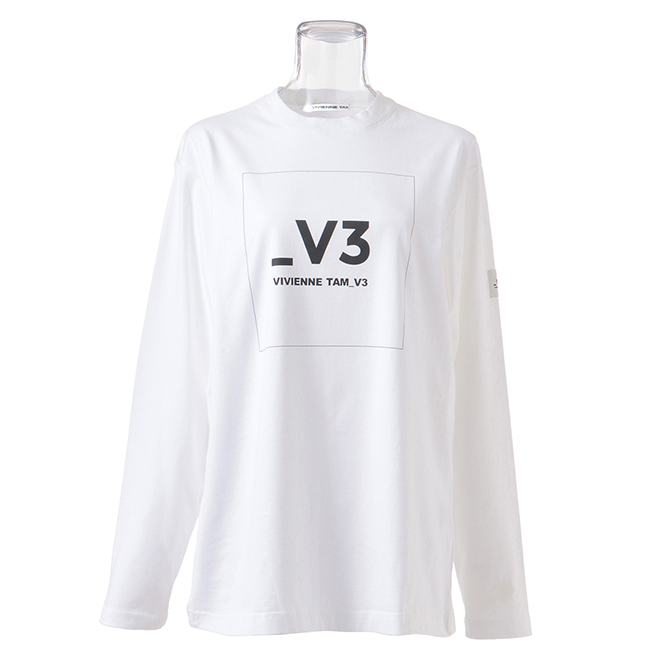 _V3 Basic Logo Long-sleeve T-shirts 詳細画像 ホワイト 1