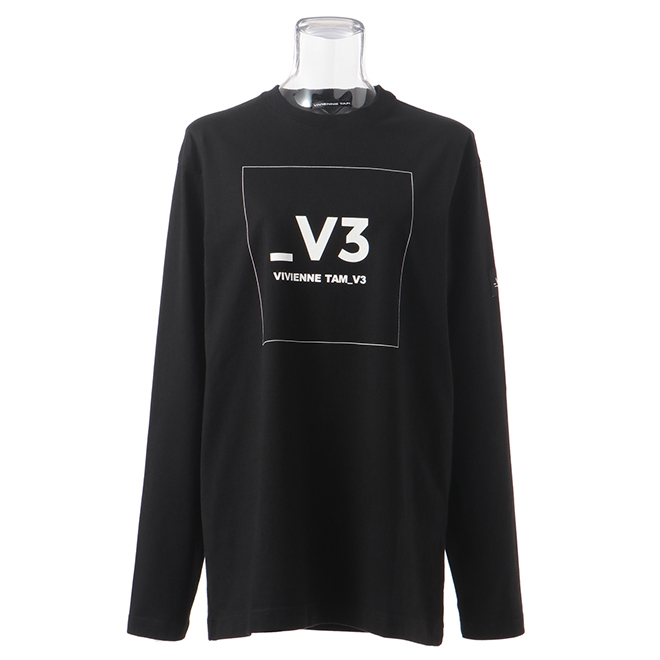 _V3 Basic Logo Long-sleeve T-shirts 詳細画像 ブラック 1