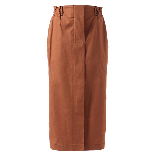 【期間限定】COTTON LINEN CHINO SKIRT　 詳細画像 ブラウン 1