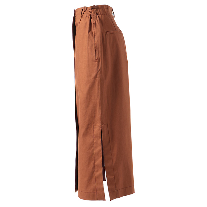 【期間限定】COTTON LINEN CHINO SKIRT　 詳細画像 ブラウン 2
