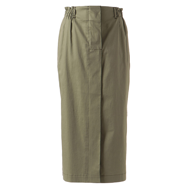【期間限定】COTTON LINEN CHINO SKIRT　 詳細画像 カーキ 1