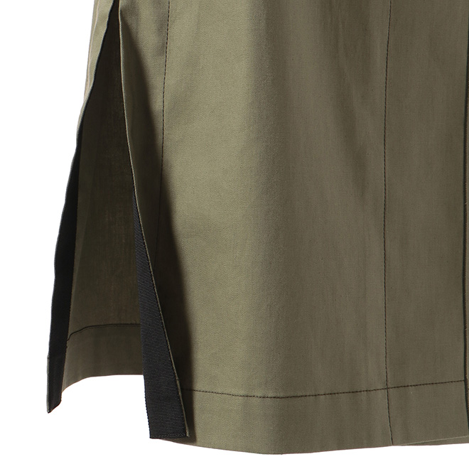 【期間限定】COTTON LINEN CHINO SKIRT　 詳細画像 カーキ 2
