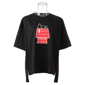 【 スヌーピー 】 DOUBLE HAPPINESSFLOCKY PRINT　Tシャツ