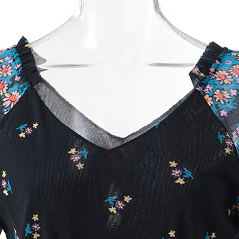 【期間限定】GRADIENT PRINT STRETCH NETTING　ワンピース 詳細画像
