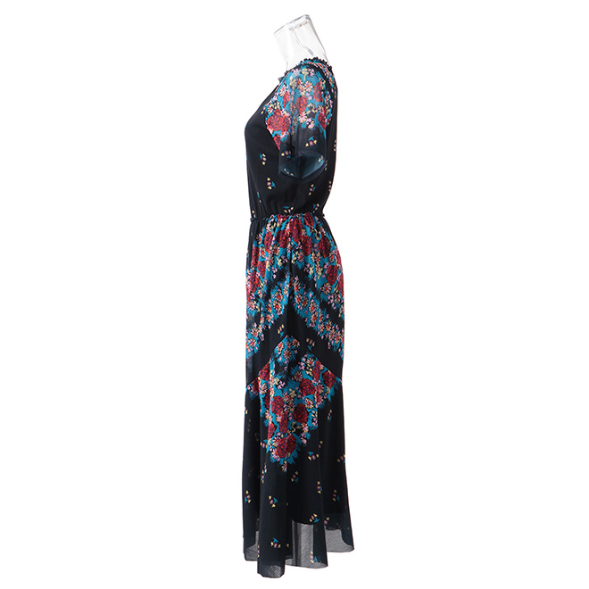【期間限定】GRADIENT PRINT STRETCH NETTING　ワンピース 詳細画像 ブルー系マルチ 5