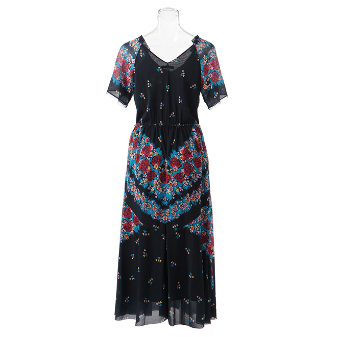 【期間限定】GRADIENT PRINT STRETCH NETTING　ワンピース 詳細画像 ブルー系マルチ 6