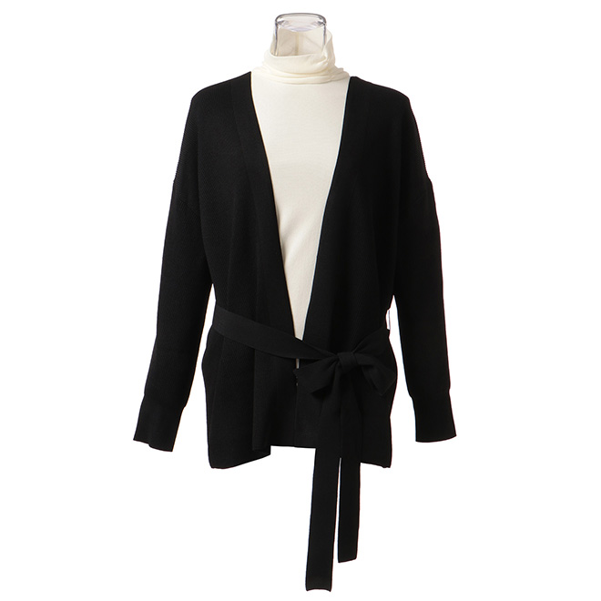 MULTI RIB KNIT カーディガン 詳細画像 ブラック 1