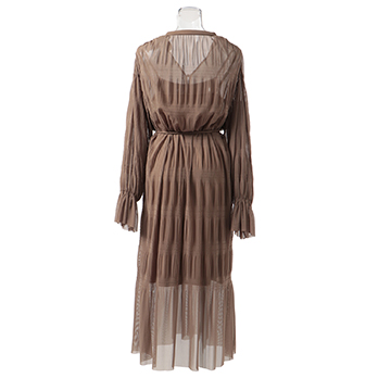 SOLID NETTING MAJOLICA PLEATS　ドレス 詳細画像