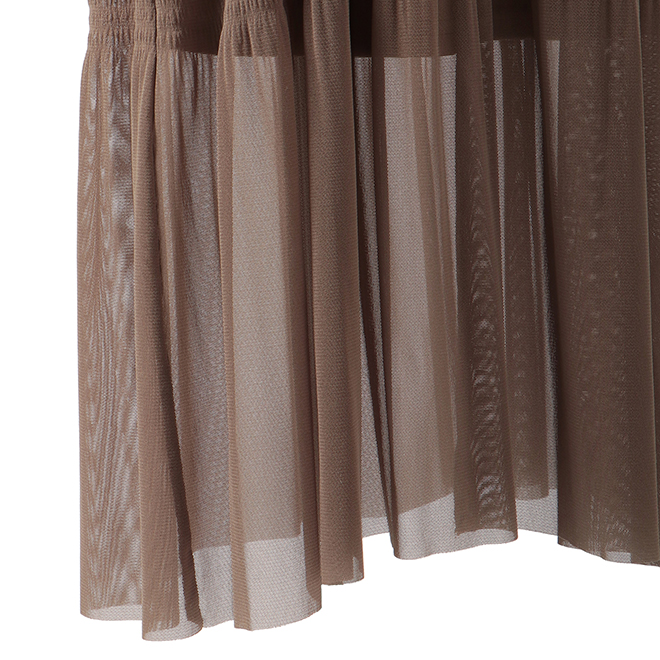 SOLID NETTING MAJOLICA PLEATS　ドレス 詳細画像 ブラウン 5