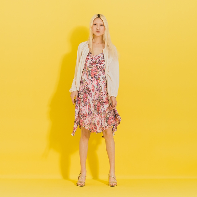 STAR FLORAL PRINT ON VISCOSE　ドレス 詳細画像 ピンク系マルチ 1