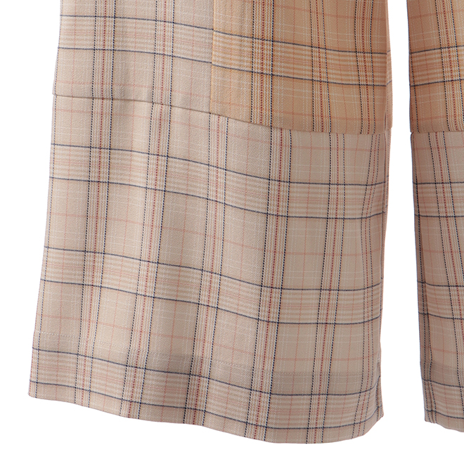 POLYESTER PATCH PANEL SUITING　パンツ 詳細画像 ベージュ 5