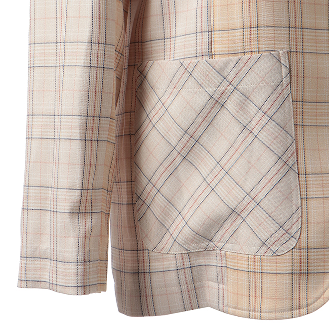 POLYESTER PATCH PANEL SUITING　ジャケット 詳細画像 ベージュ 5