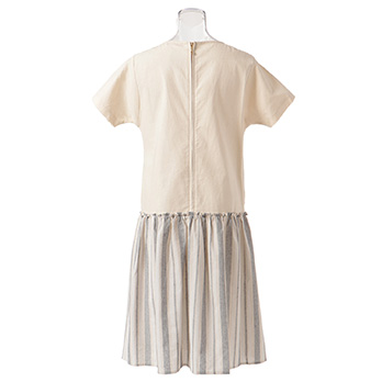 Macrame lattice on cotton voil ワンピース 詳細画像