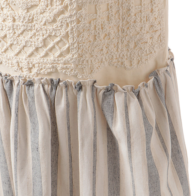 Macrame lattice on cotton voil ワンピース 詳細画像 ホワイト 6