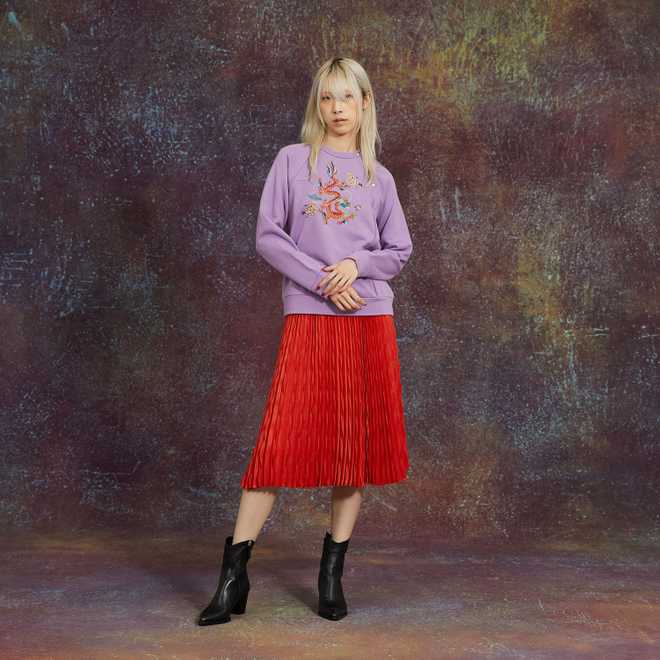 THREE-DIMENSIONAL PLEATED SKIRT　 詳細画像 オレンジ 2