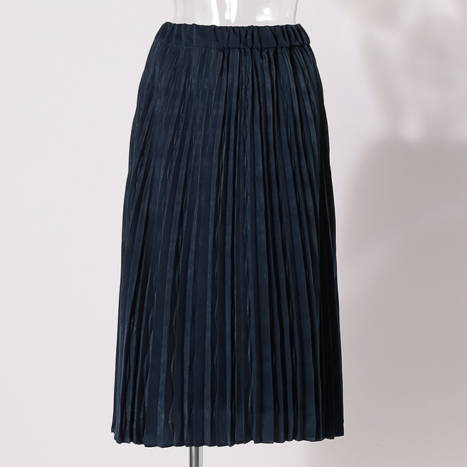 THREE-DIMENSIONAL PLEATED SKIRT　 詳細画像 ネイビー 1