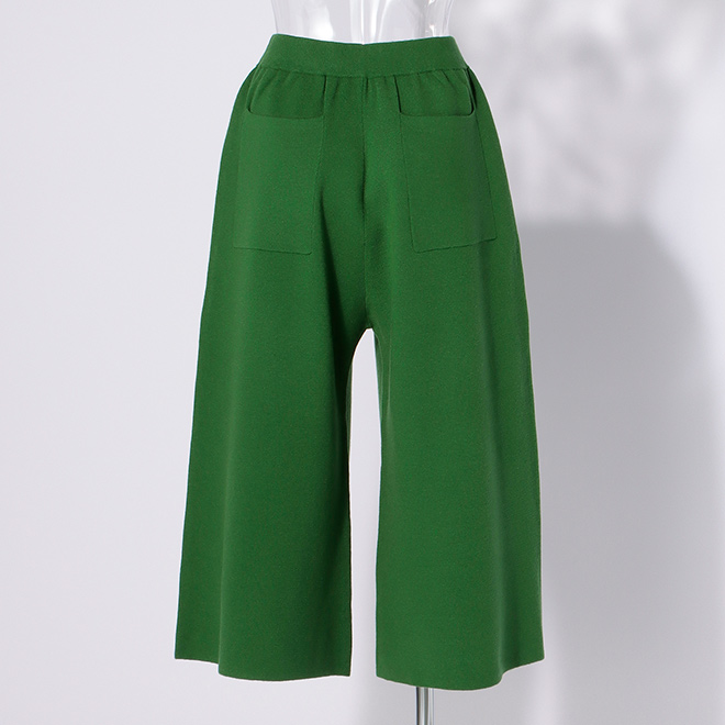 WLC 抗ピルミラノリブニット　パンツ 詳細画像 グリーン 3