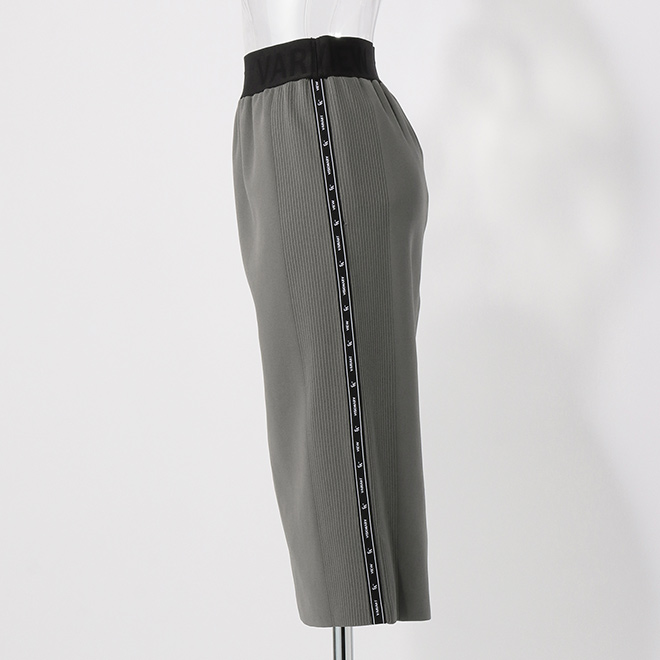 _V3 side logotape Knit Skirt 詳細画像 カーキ 2