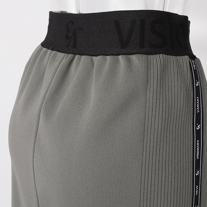 _V3 side logotape Knit Skirt　スカート 詳細画像 グリーン 4