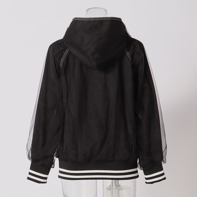 _V3 Sop stretch Blouson with Tulle　ブルゾン 詳細画像 ブラック 2