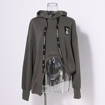 _V3 ECO BLUE  Cropped Hoodie　フーディ