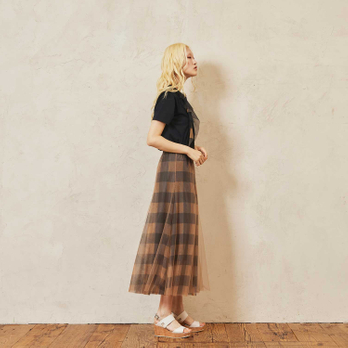 【期間限定】T-SHIRT with CHECK PRINT 詳細画像
