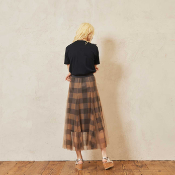【期間限定】T-SHIRT with CHECK PRINT 詳細画像