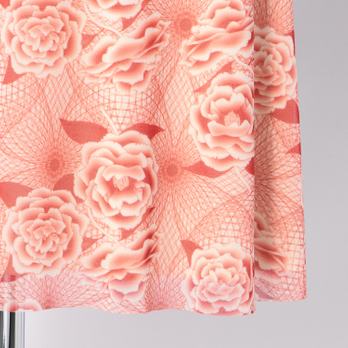 【期間限定】PEONY PRINT NET　スカート 詳細画像