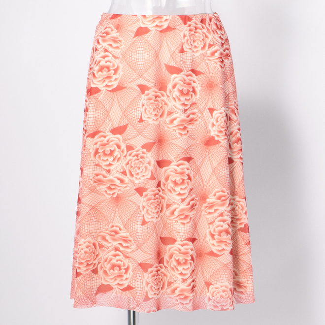 【期間限定】PEONY PRINT NET　スカート 詳細画像 レッド 4