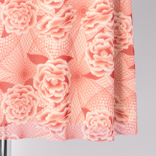 【期間限定】PEONY PRINT NET　スカート 詳細画像 レッド 8