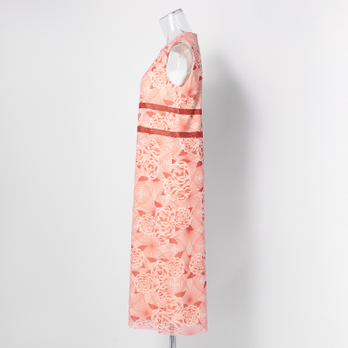 【期間限定】PEONY PRINT NET　ドレス 詳細画像