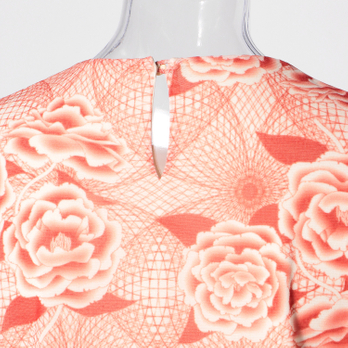 【期間限定】PEONY PRINT NET　ドレス 詳細画像