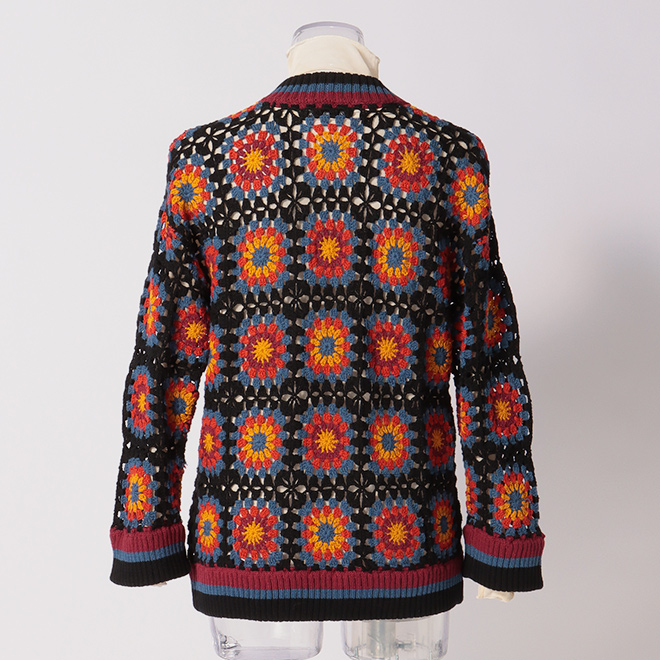 MANDARA CROCHET KNIT　ブルゾン 詳細画像 黒系マルチ 3