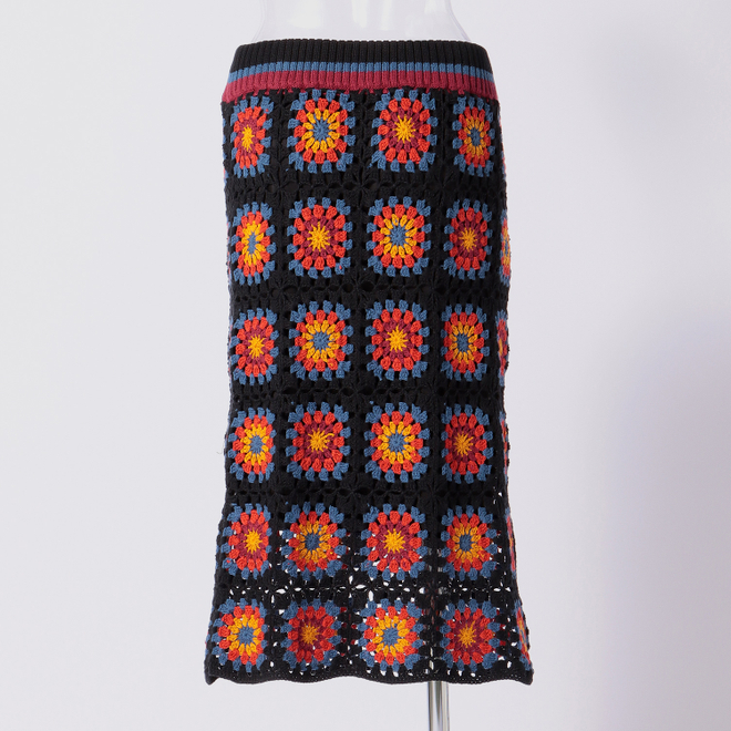 MANDARA CROCHET KNIT　スカート 詳細画像 黒系マルチ 6