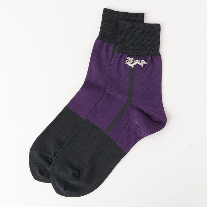 DRAGON EMB SOX　靴下 詳細画像 グレー 1