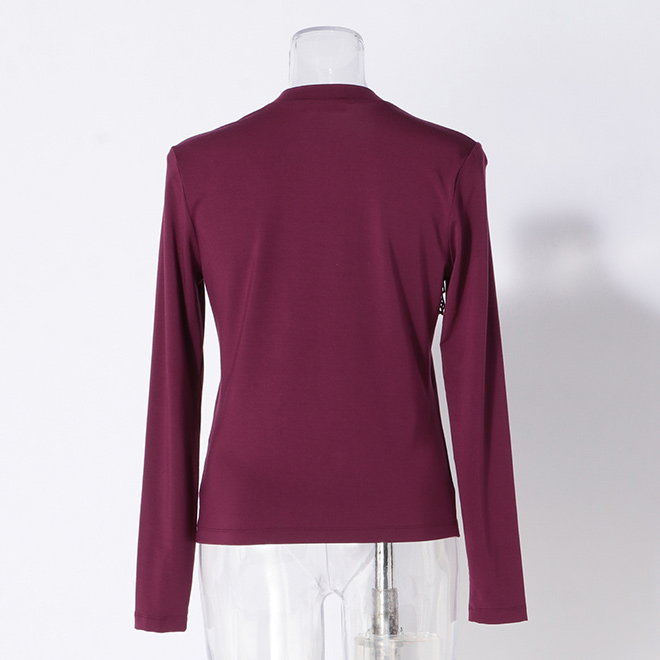 MODAL JERSEY WITH LACE　ブラウス 詳細画像 パープル 3