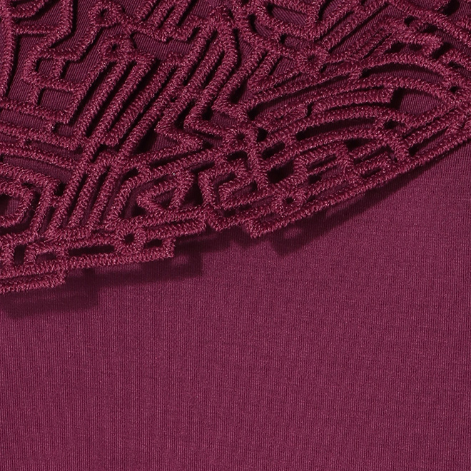 MODAL JERSEY WITH LACE　ブラウス 詳細画像 パープル 6