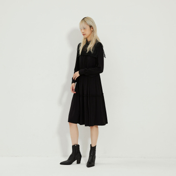 MODAL JERSEY WITH LACE　ドレス 詳細画像