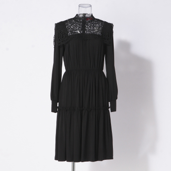 MODAL JERSEY WITH LACE　ドレス 詳細画像