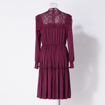 MODAL JERSEY WITH LACE　ドレス 詳細画像