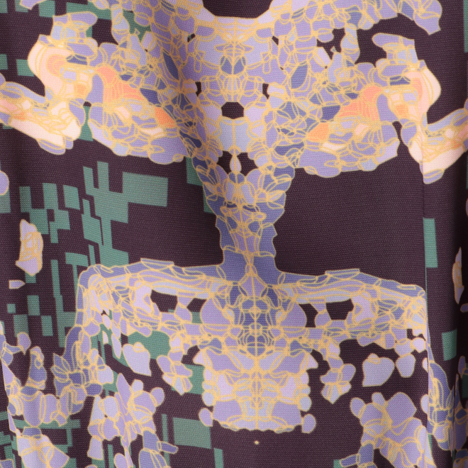 COURTVERSE PRINT ON SATIN　ドレス 詳細画像 パープル系マルチ 10