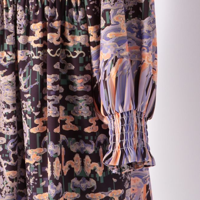 COURTVERSE PRINT ON SATIN　ドレス 詳細画像 パープル系マルチ 8