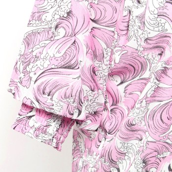【期間限定】SEA WAVE PRINT COLOR BLOCK　ブラウス 詳細画像