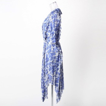 SEA WAVE PRINT COLOR BLOCK　ドレス 詳細画像