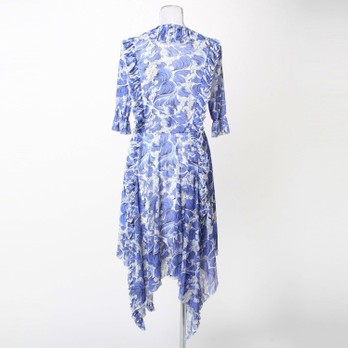 SEA WAVE PRINT COLOR BLOCK　ドレス 詳細画像