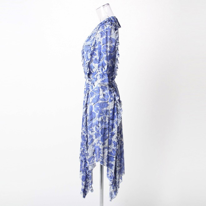 SEA WAVE PRINT COLOR BLOCK　ドレス 詳細画像 パープル 2